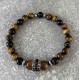 Bracelet oeil de tigre et Onyx noir