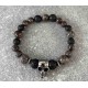 Bracelet en Obsidienne et pierre de lave