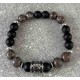 Bracelet en obsidienne et onyx mat