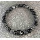 Bracelet en jaspe gris et Larvikite