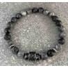 Bracelet en jaspe gris et Larvikite