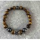 Bracelet en oeil de tigre et hématite