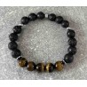 Bracelet en oeil de tigre et pierre de lave