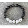 Bracelet en Howlite et larvikite