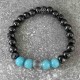 Bracelet en hématite et amazonite