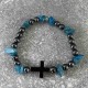 Bracelet en hématite et apatite