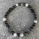 Bracelet en Howlite et hématite