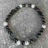 Bracelet en Howlite et hématite