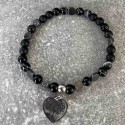 Bracelet en hématite et onyx