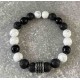 Bracelet Howlite et pierre de lave