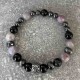Bracelet en onyx noir,jaspe violet et hématite