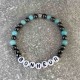 Bracelet en amazonite et hématite