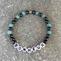 Bracelet en amazonite et hématite