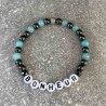 Bracelet en amazonite et hématite