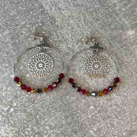 Boucles d'oreilles en cristal de Swarovsi 