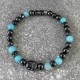 Bracelet en Hématite et amazonite