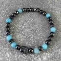 Bracelet en Hématite et amazonite
