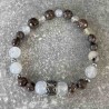 Bracelet en Saronyx et obsidienne