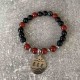 Bracelet en cornaline et onyx