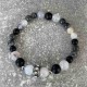 Bracelet en Sardonyx, larvikite et onyx