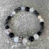 Bracelet en Sardonyx, larvikite et onyx