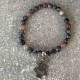 Bracelet en Hématite, larvikite et jaspe violet