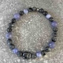 Bracelet Angélite et larvikite