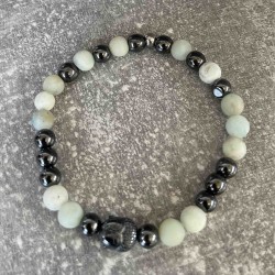 Bracelet en Hématite et amazonite