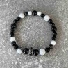 Bracelet en Howlite et onyx noir